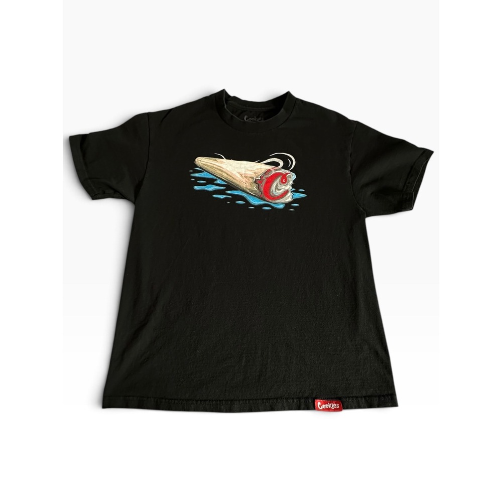 Cookies Graphic T-Shirt Mens Large Black Joint Logo Streetwear Tee